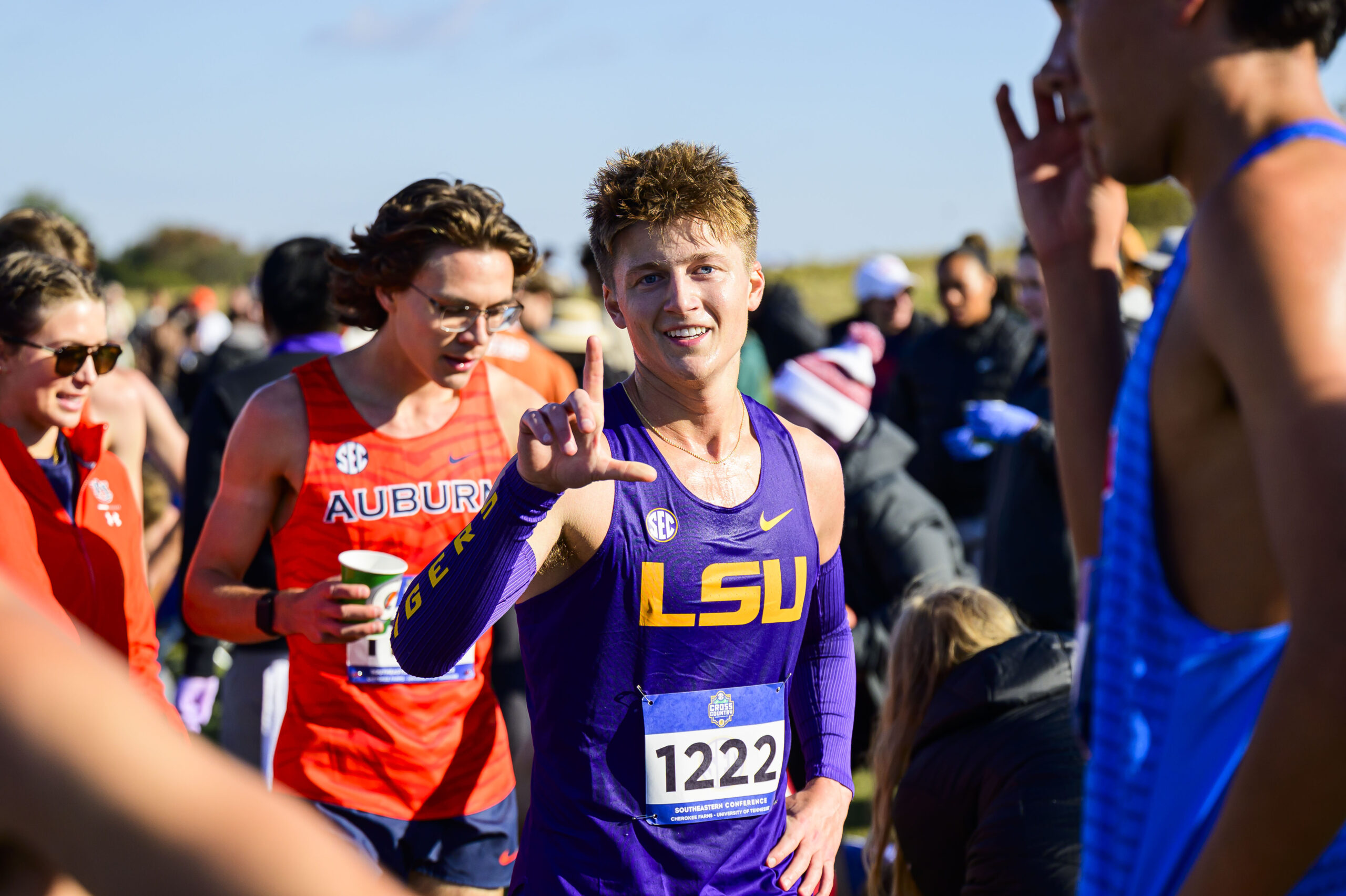 Trenton Sandler at a track meet