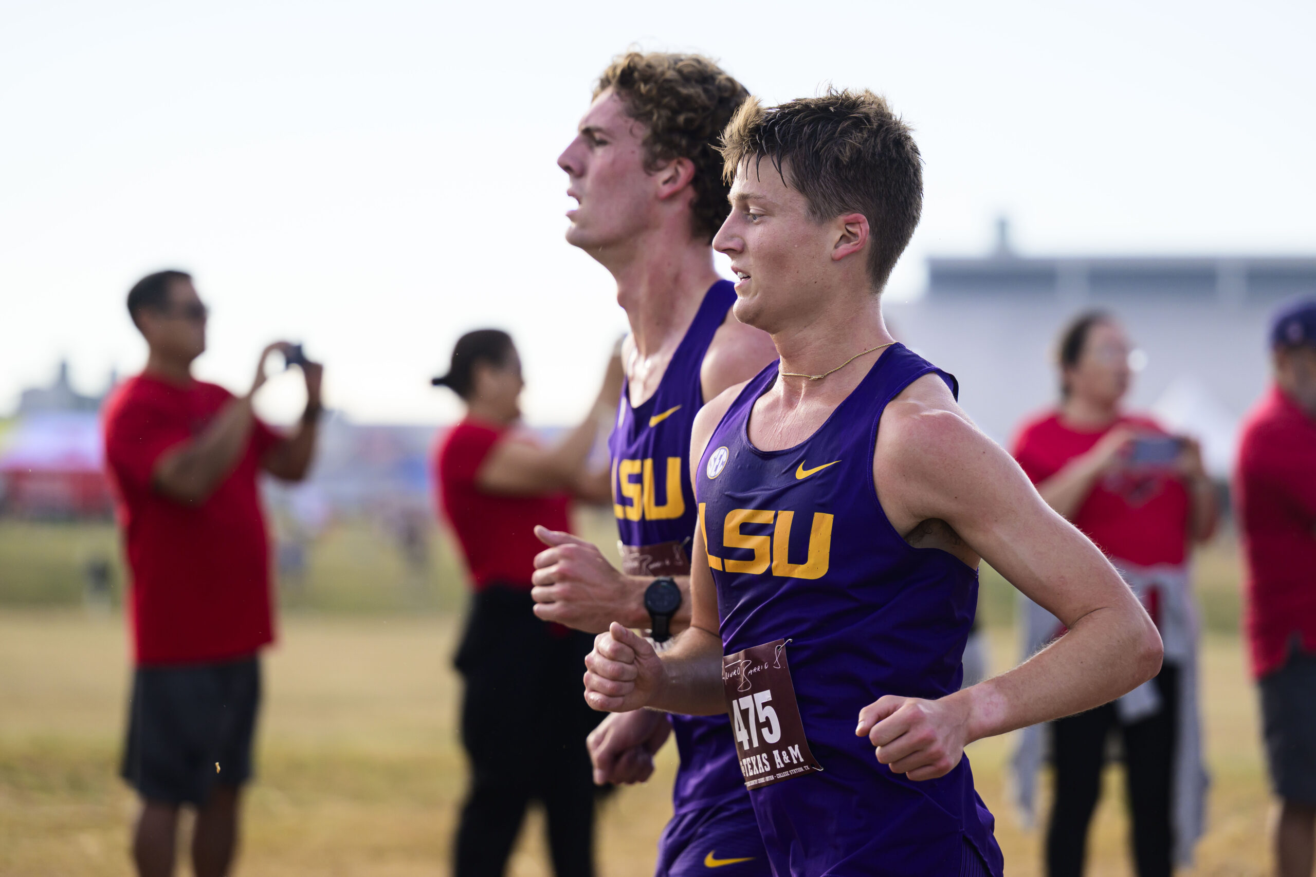 Trenton Sandler with teammates